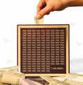 Wooden Money Saving Box for ₹1 Lakh Goal – Piggy Bank for Adults & Kids